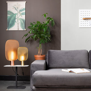Smoked Modern Metal Table Lamp