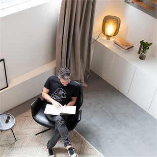 Smoked Modern Metal Table Lamp
