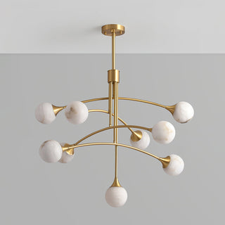 Kael Modern Sputnik Alabaster Chandelier