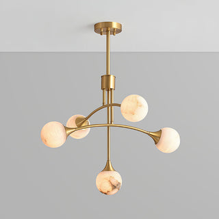 Kael Modern Sputnik Alabaster Chandelier