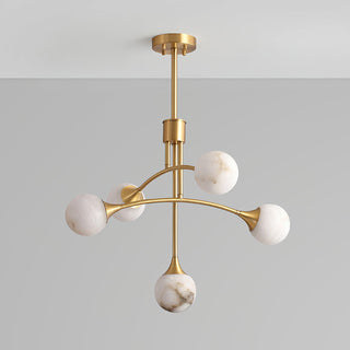 Kael Modern Sputnik Alabaster Chandelier