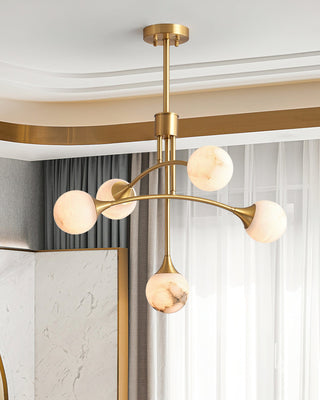 Kael Modern Sputnik Alabaster Chandelier