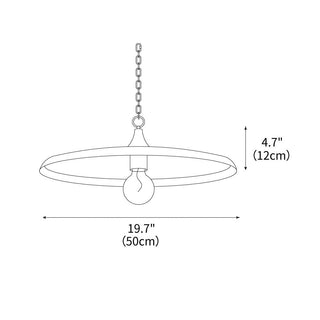 Solara Disc Mid-Century Modern Iron Pendant Light