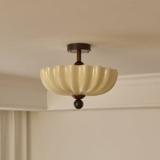 Mia Retro Ribbed Ceiling Light