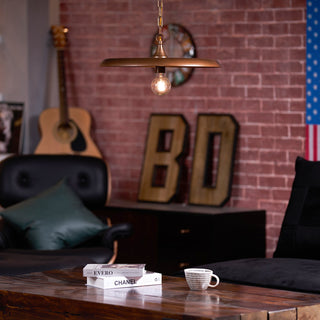 Solara Disc Mid-Century Modern Iron Pendant Light