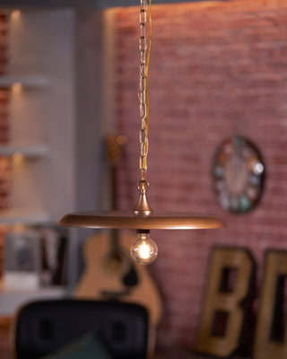 Solara Disc Mid-Century Modern Iron Pendant Light
