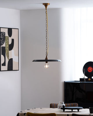 Solara Disc Mid-Century Modern Iron Pendant Light