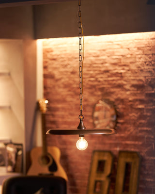 Solara Disc Mid-Century Modern Iron Pendant Light
