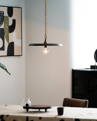 Solara Disc Mid-Century Modern Iron Pendant Light