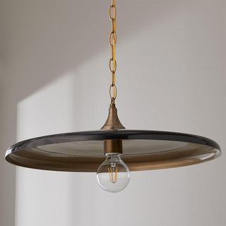 Solara Disc Mid-Century Modern Iron Pendant Light