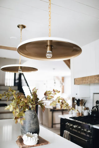 Solara Disc Mid-Century Modern Iron Pendant Light
