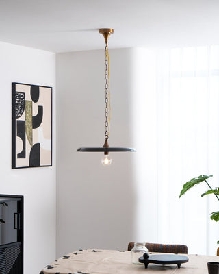Solara Disc Mid-Century Modern Iron Pendant Light
