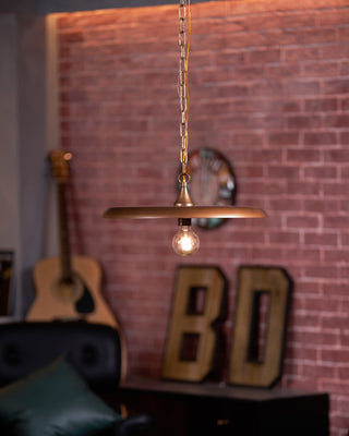 Solara Disc Mid-Century Modern Iron Pendant Light