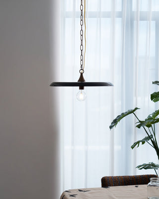 Solara Disc Mid-Century Modern Iron Pendant Light