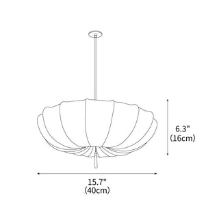 Soleil Contemporary Fabric Pendant Light
