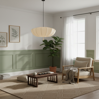 Soleil Contemporary Fabric Pendant Light