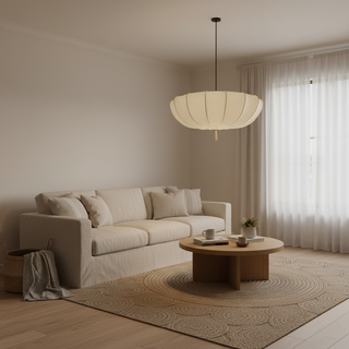 Soleil Contemporary Fabric Pendant Light