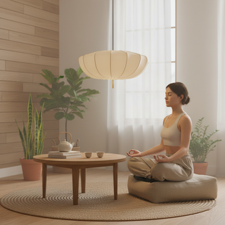 Soleil Contemporary Fabric Pendant Light