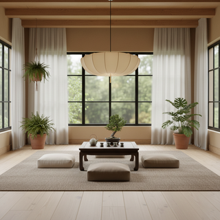 Soleil Contemporary Fabric Pendant Light