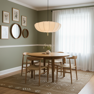 Soleil Contemporary Fabric Pendant Light