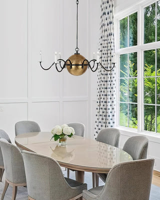 Solara Modern Brass Chandelier