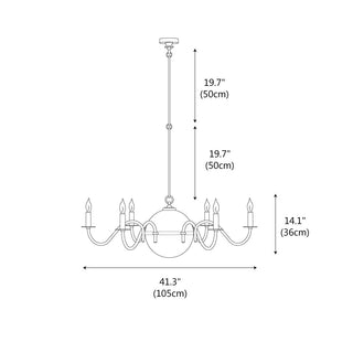 Solara Modern Brass Chandelier