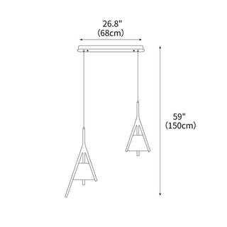 Talon Contemporary Wood Pendant Light