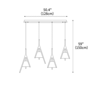 Talon Contemporary Wood Pendant Light