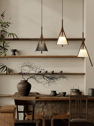 Talon Contemporary Wood Pendant Light