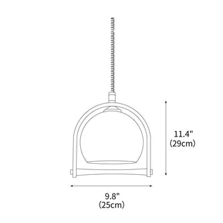 Space Age Wabi-Sabi Glass Pendant Light
