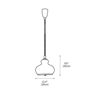Space Age Contemporary Glass Pendant Light
