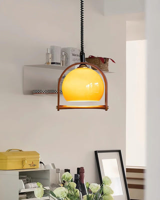 Space Age Wabi-Sabi Glass Pendant Light
