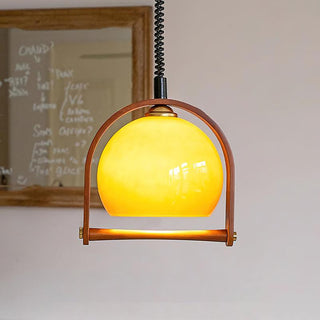Space Age Wabi-Sabi Glass Pendant Light