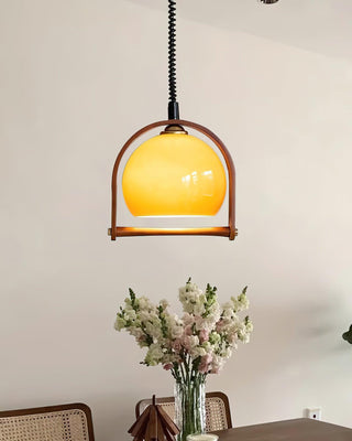 Space Age Wabi-Sabi Glass Pendant Light