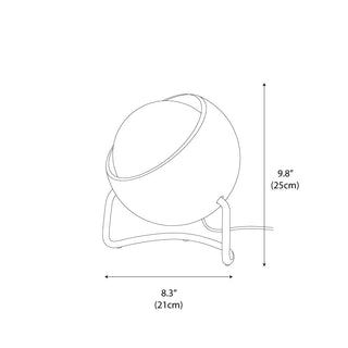 Space Age Modern Glass Table Light