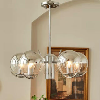 Space Ball Sculptural Metal Chandelier