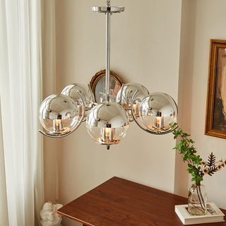 Space Ball Sculptural Metal Chandelier