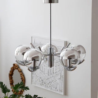 Space Ball Sculptural Metal Chandelier