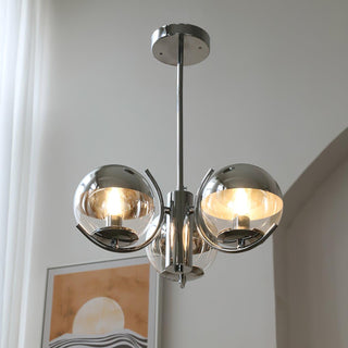 Space Ball Sculptural Metal Chandelier