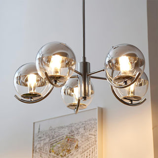Space Ball Sculptural Metal Chandelier