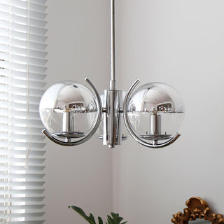 Space Ball Sculptural Metal Chandelier