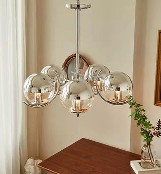 Space Ball Sculptural Metal Chandelier