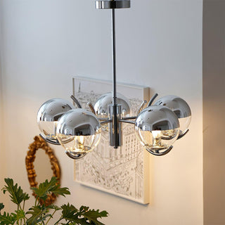 Space Ball Sculptural Metal Chandelier