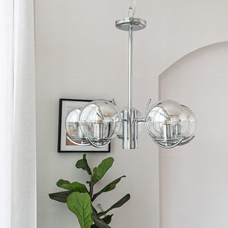 Space Ball Sculptural Metal Chandelier