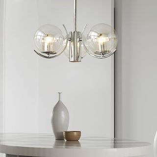 Space Ball Sculptural Metal Chandelier