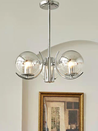 Space Ball Sculptural Metal Chandelier