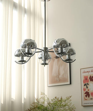 Space Ball Sculptural Metal Chandelier