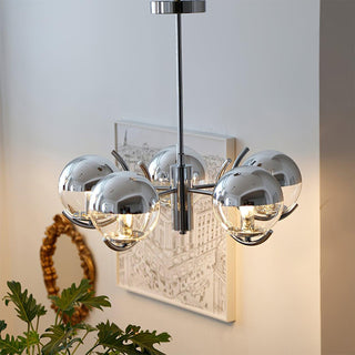 Space Ball Sculptural Metal Chandelier