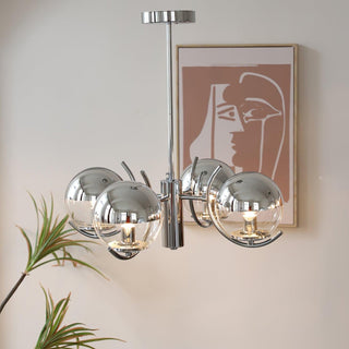Space Ball Sculptural Metal Chandelier