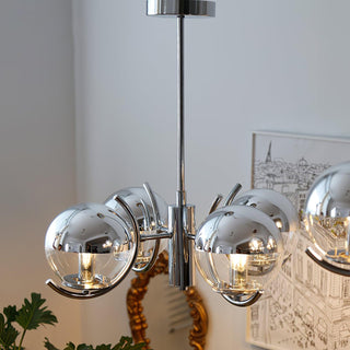 Space Ball Sculptural Metal Chandelier